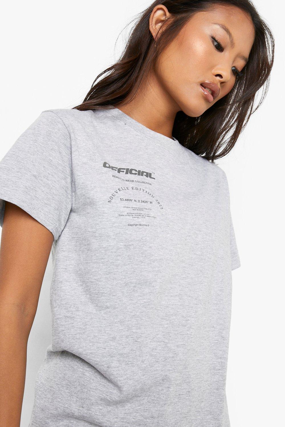 Women's SD University T-Shirt in Grey Marl