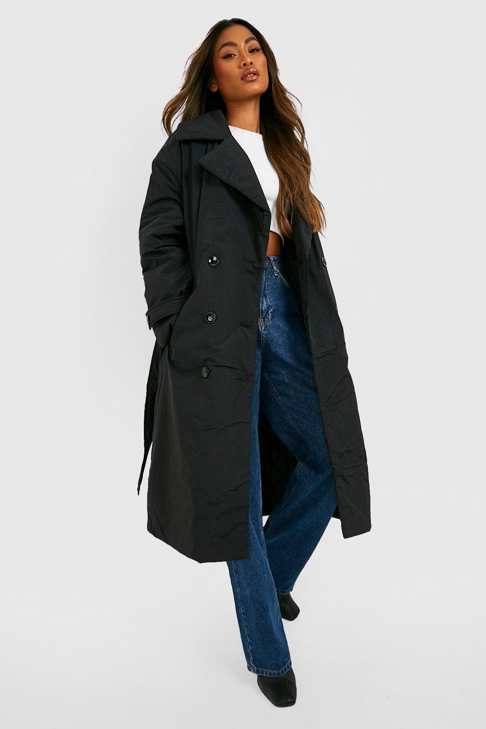 black female trench coat