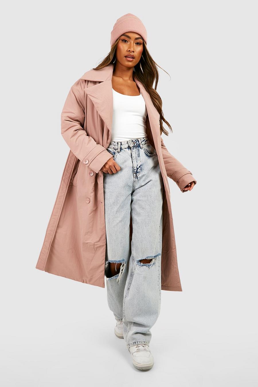 Dusky pink Padded Trench Coat image number 1