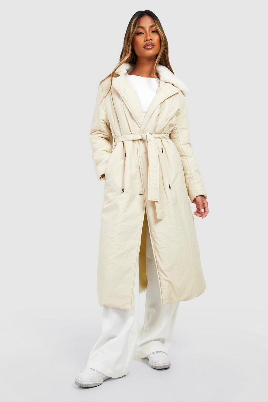 Stone Borg Collar Padded Trench Coat image number 1