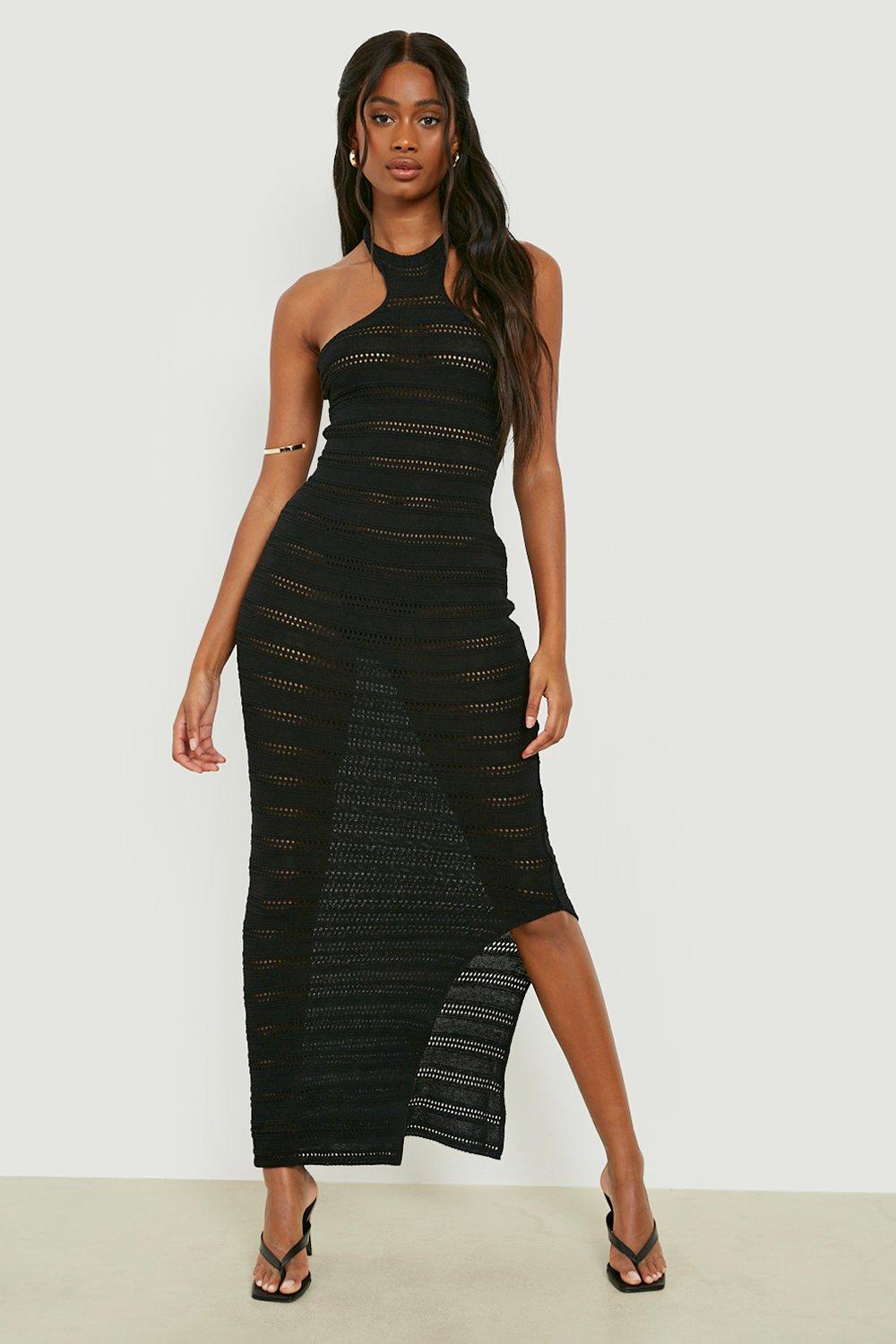 Boohoo crochet dress best sale