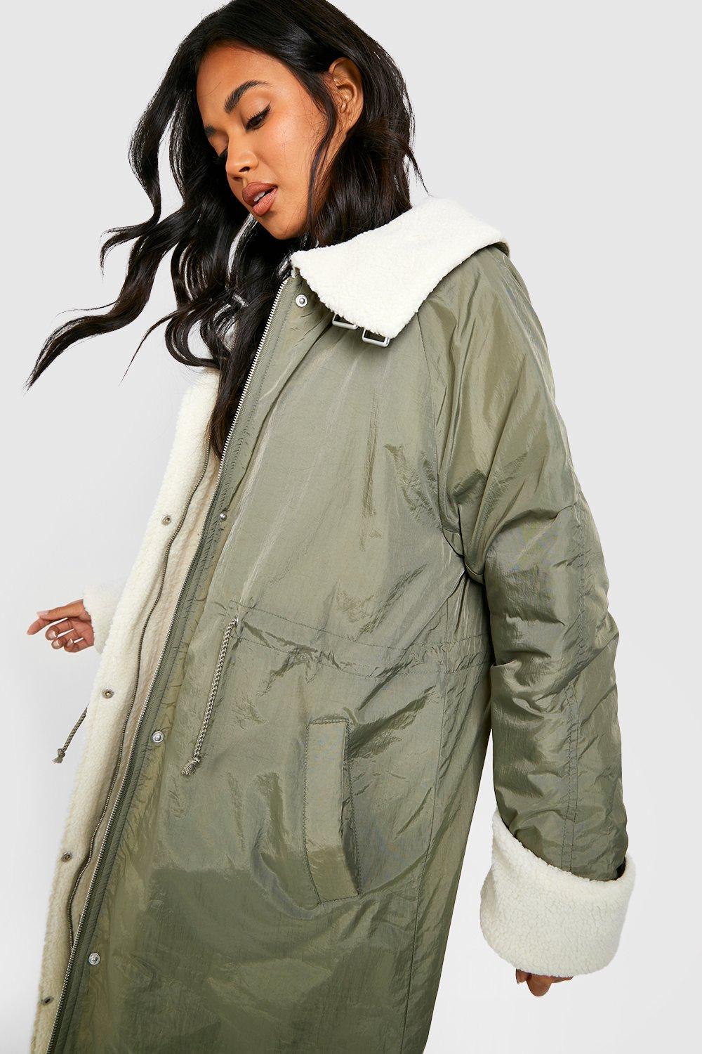 Borg lined store parka womens