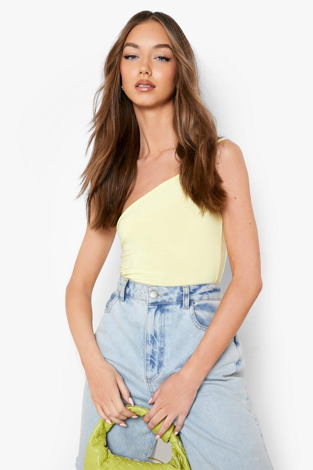 One Shoulder Strappy Bodysuit