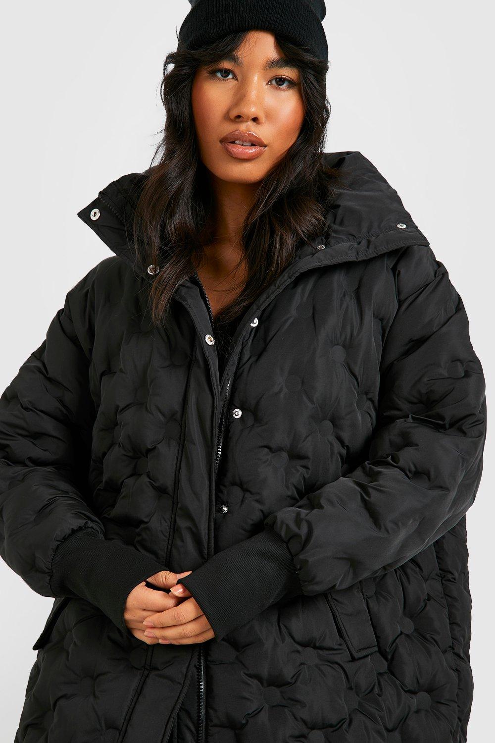 Circle Quilted Cocoon Puffer