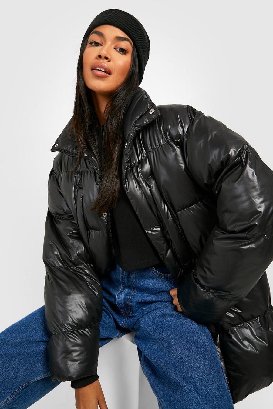 Black Cire Oversized Puffer Coat image number 1