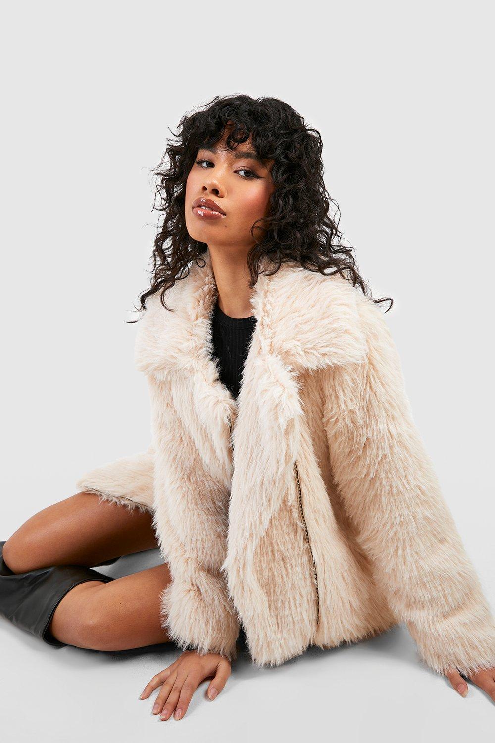 Boohoo hot sale shaggy jacket