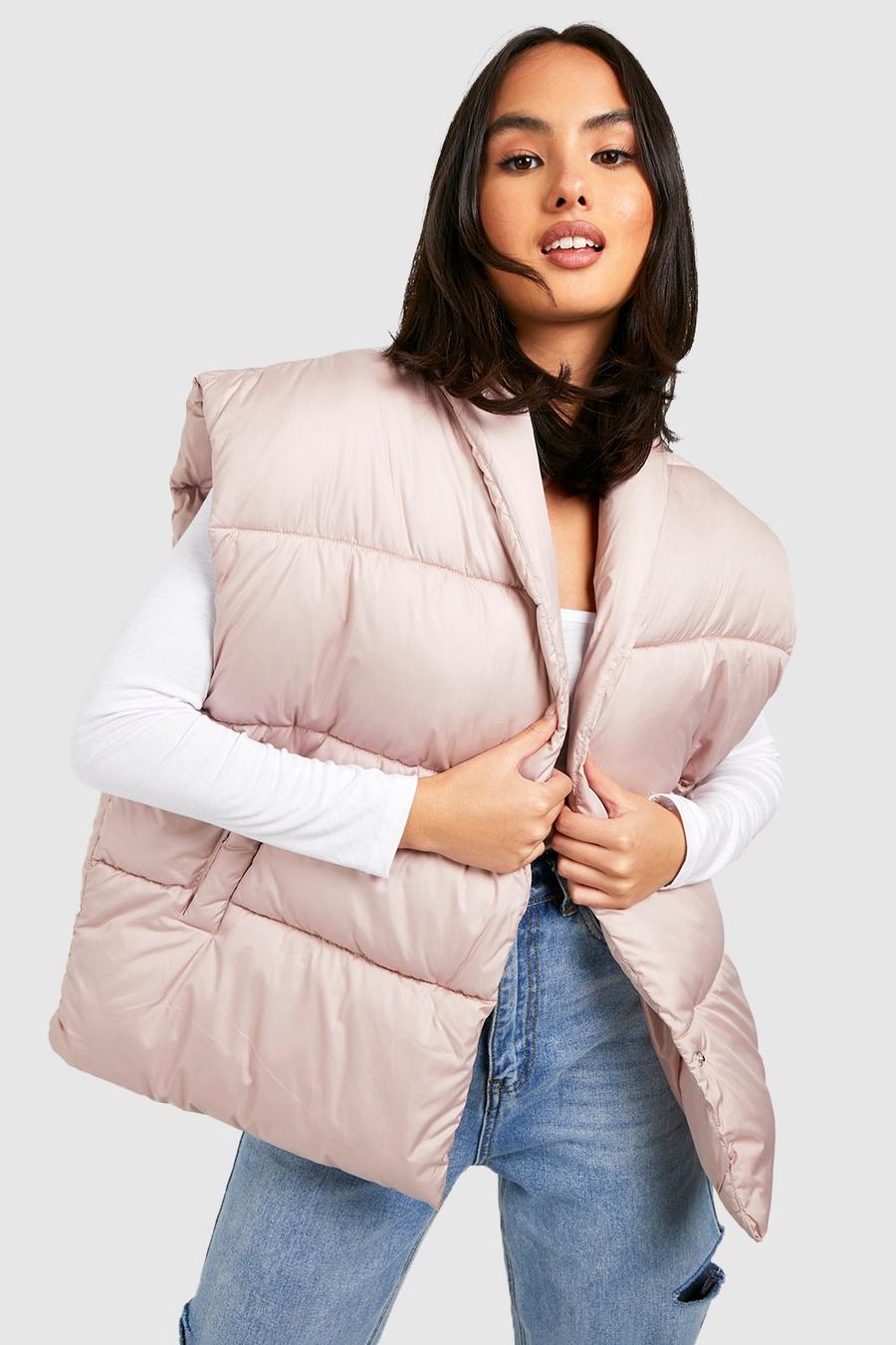 Pink Oversized Puffer Vest image number 1