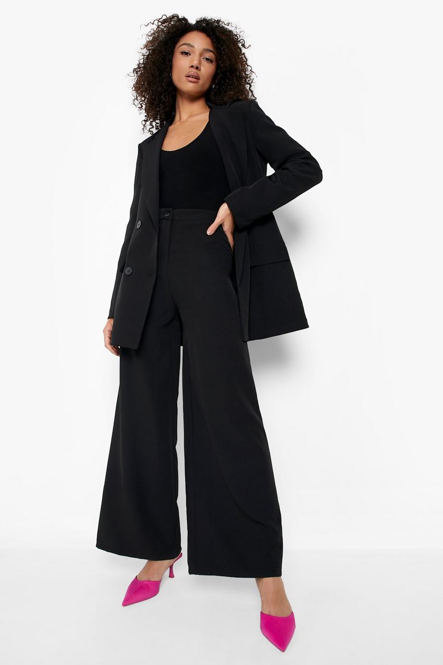 Black Tall Woven Tailored Culottes image number 1