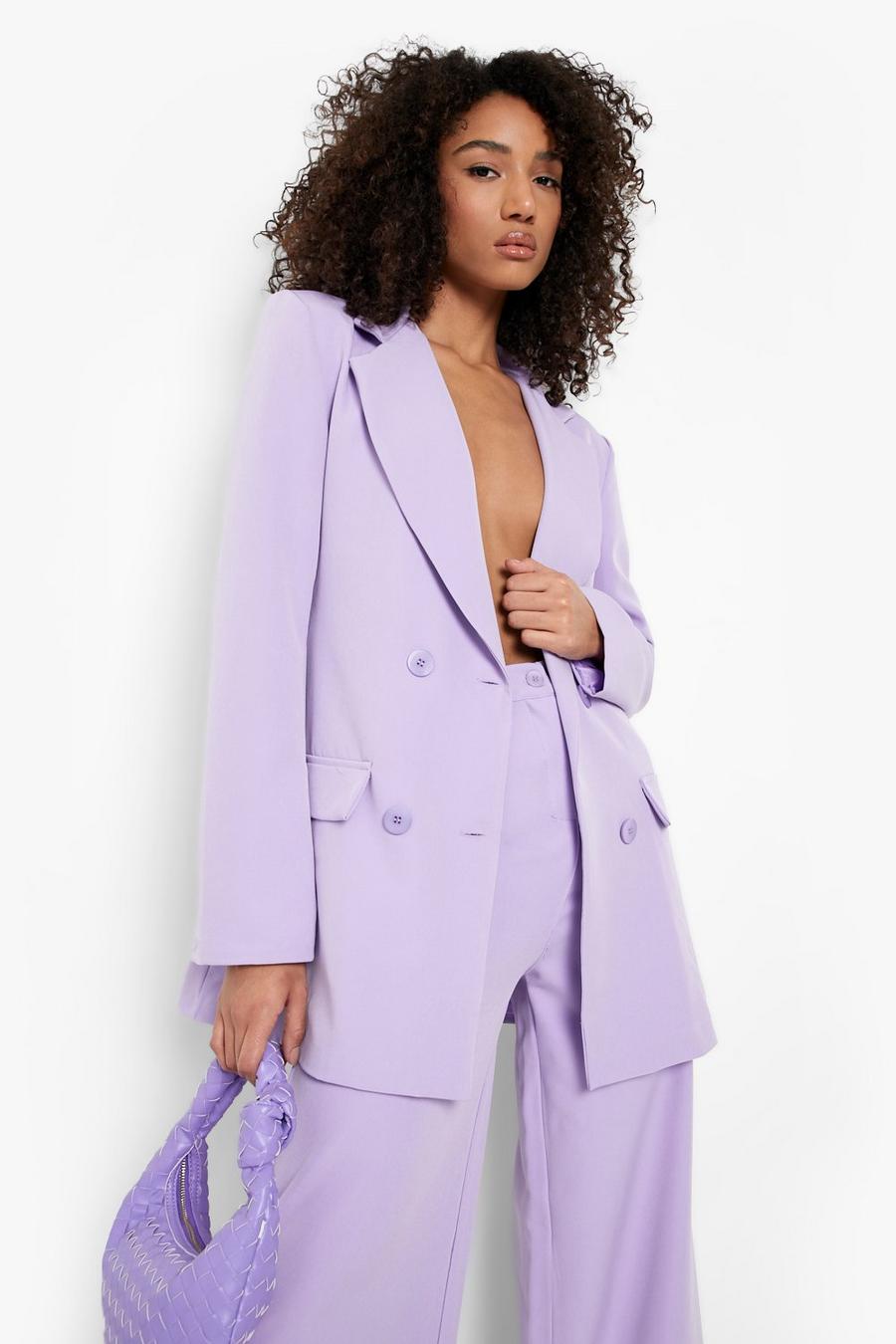 Lilac Tall Double Breasted Blazer image number 1
