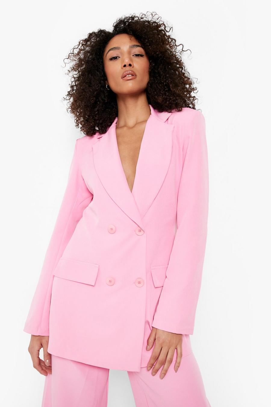 Pink Tall Double Breasted Blazer image number 1