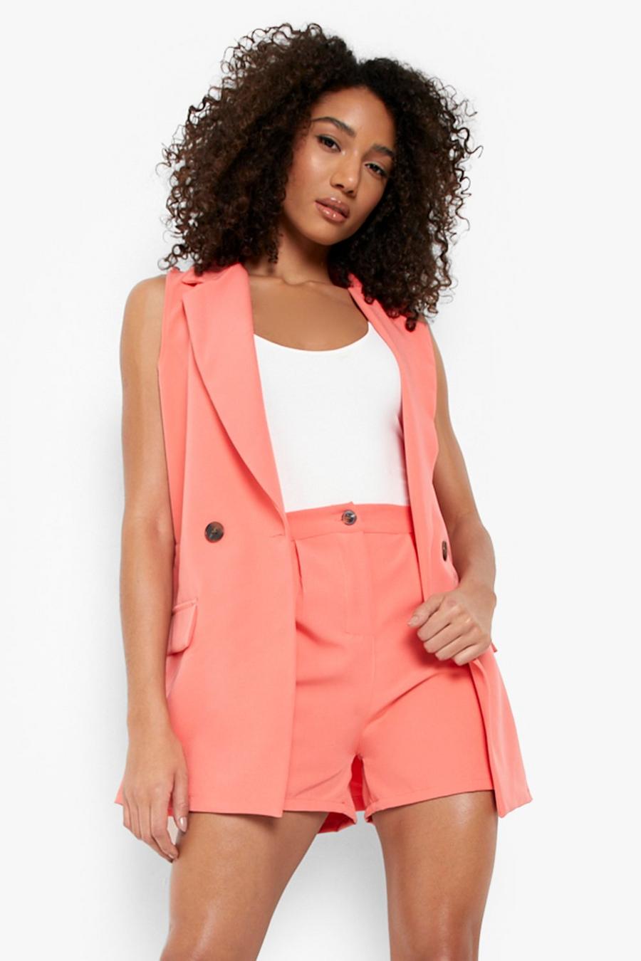 Coral pink Tall Tailored Shorts
