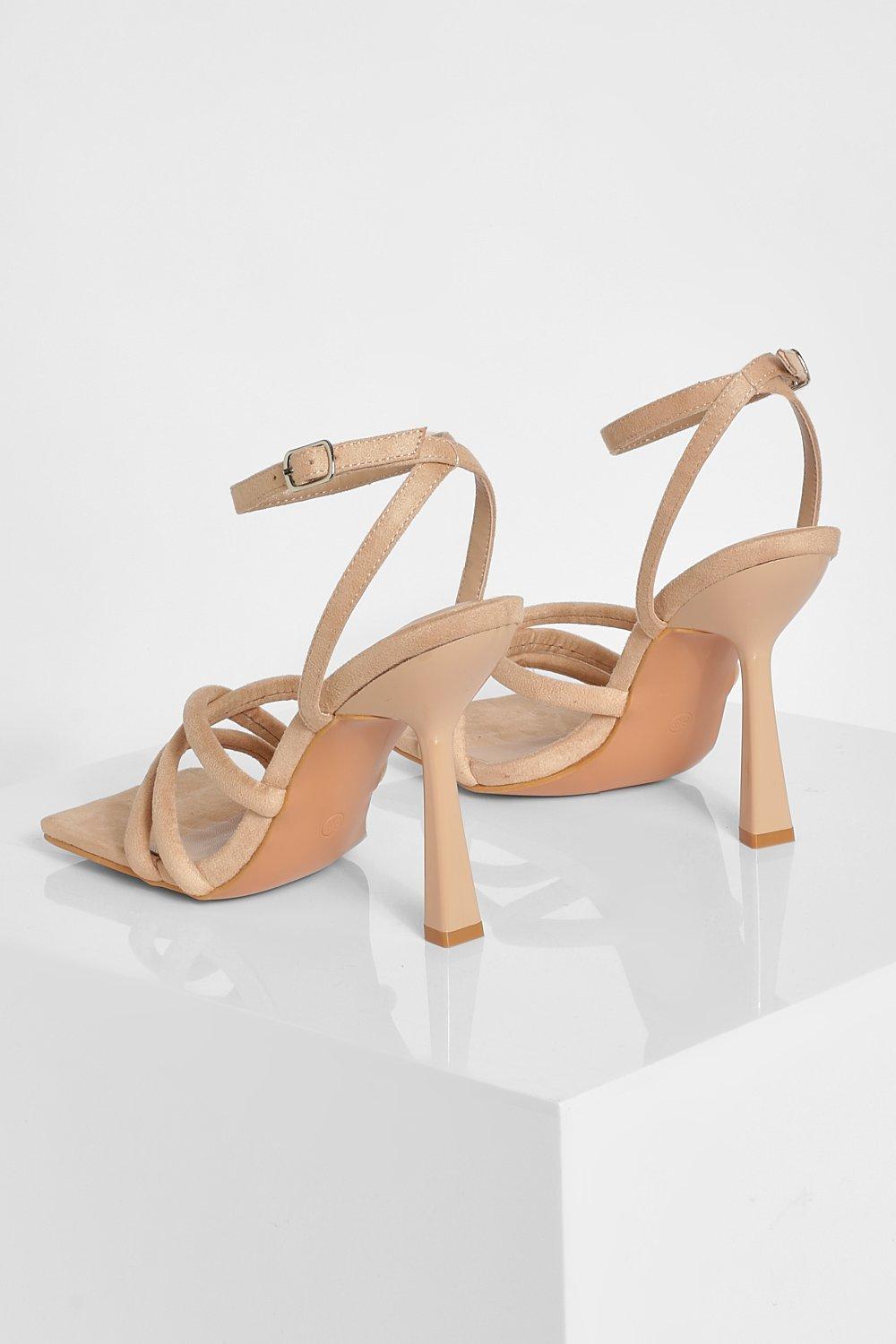 Nude two hot sale strap heels