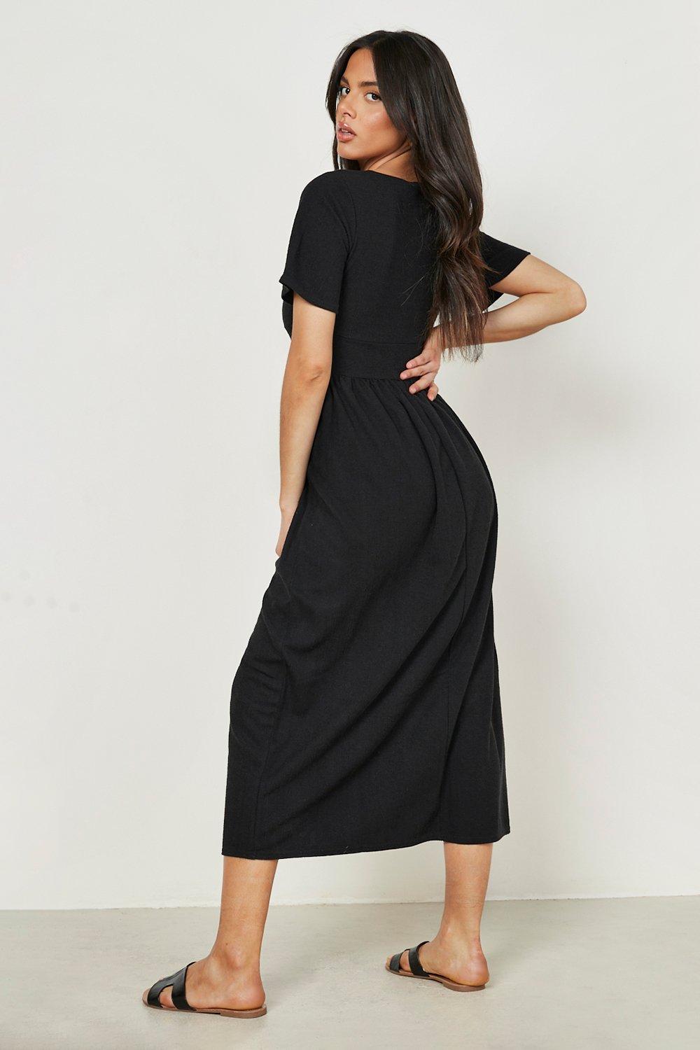 Short sleeve deals plunge dress