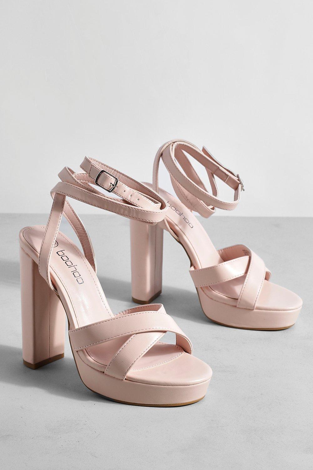 Beige heels outlet platform