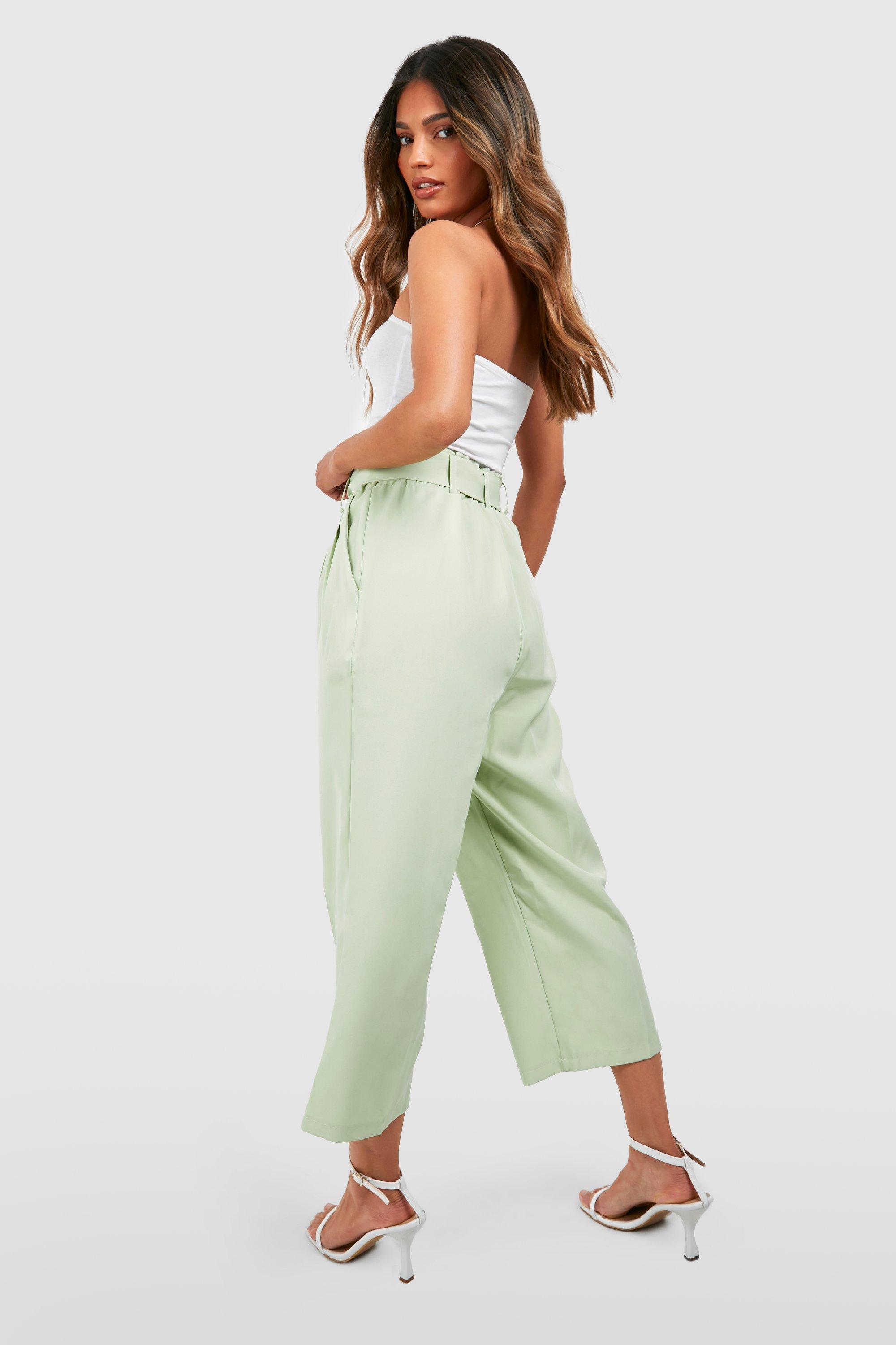 Boohoo hot sale cropped trousers