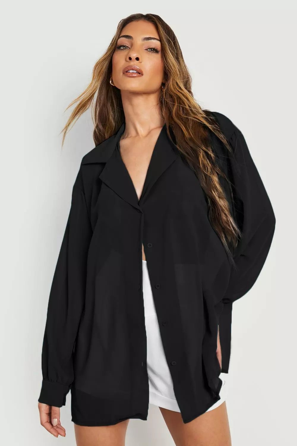 Sheer shop longline shirt