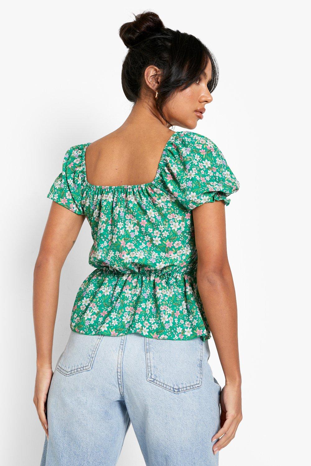 Blusa transparente de discount flores