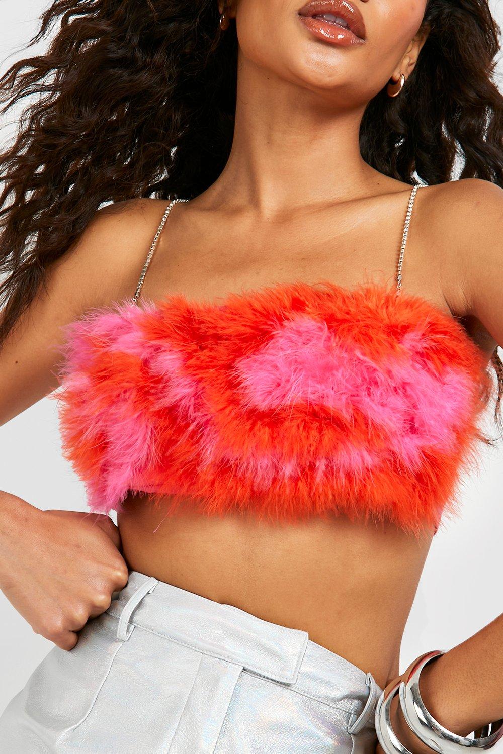 Feather cheap bralette top