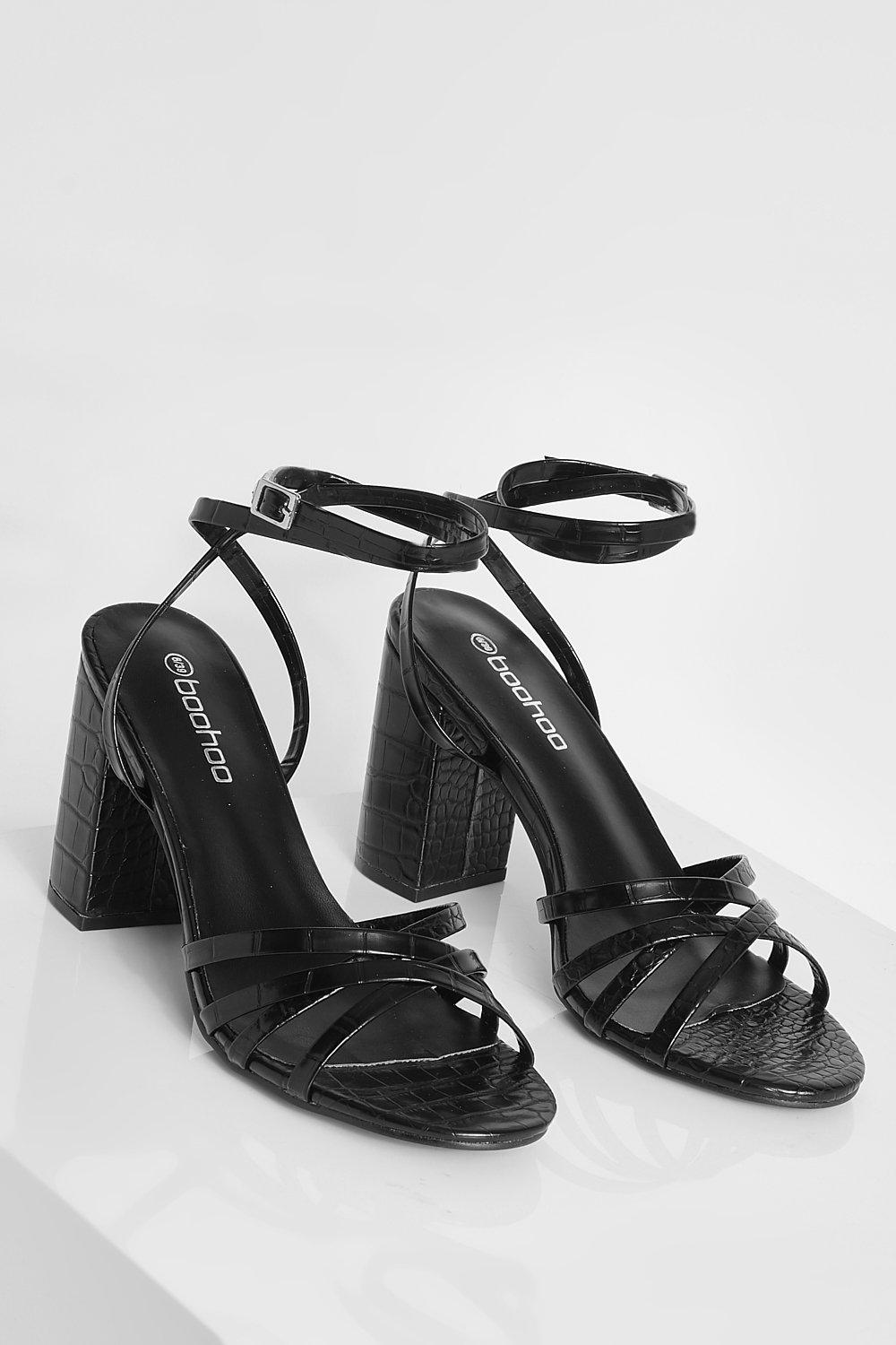 Crossover Strap Wrap Around Block Heel Sandal boohoo