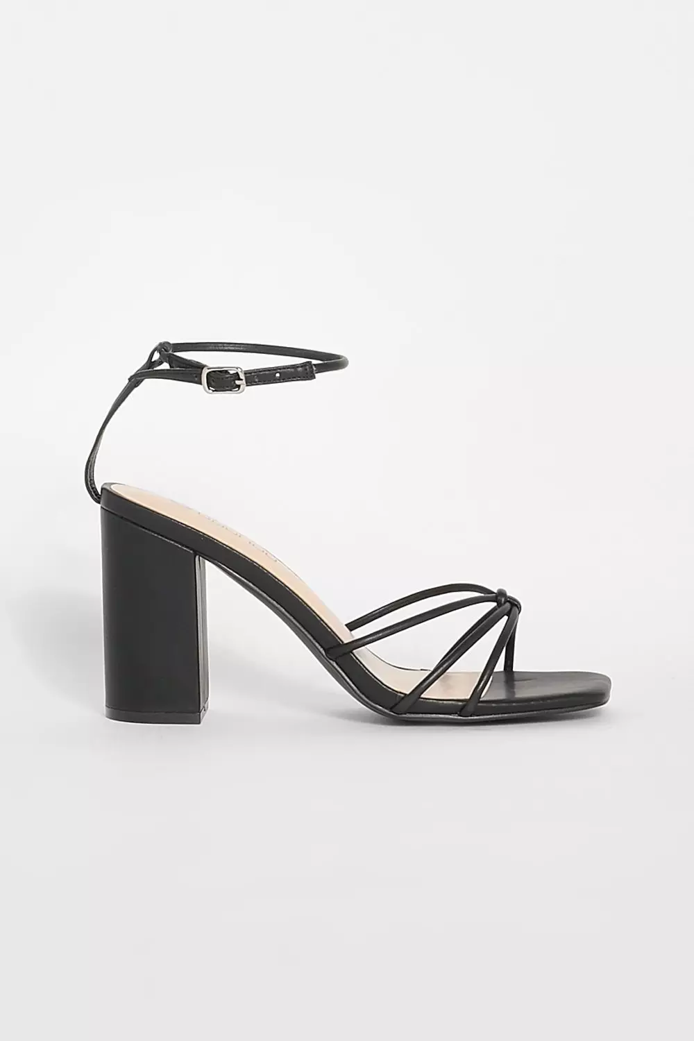 Black Knot Detail 2 Part Block Heel Sandal alternative image