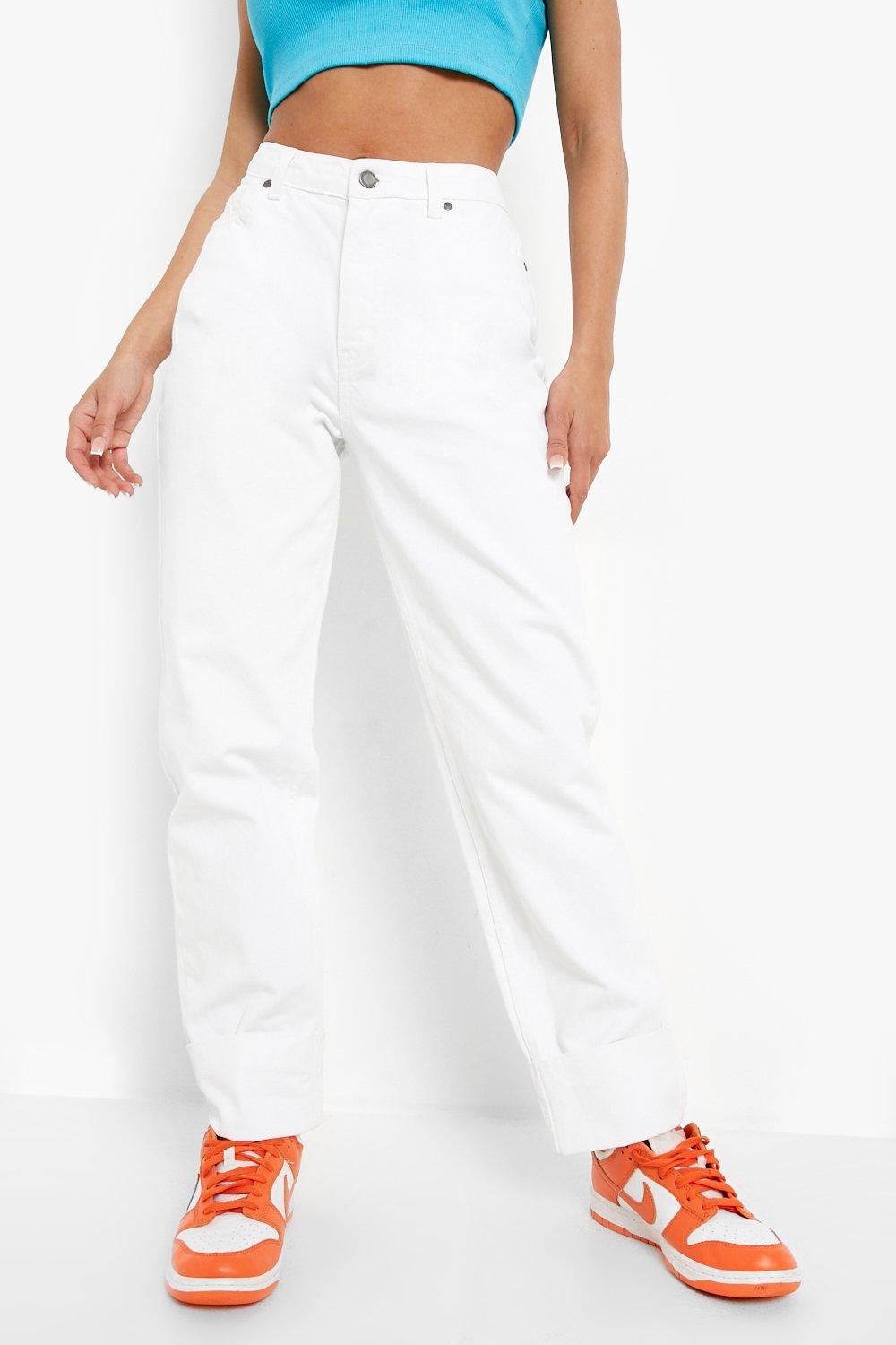 slim leg white jeans