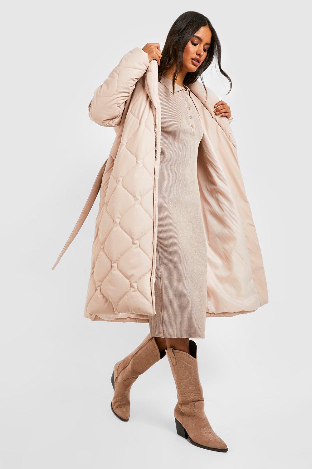 Long quilted womens coat clearance uk