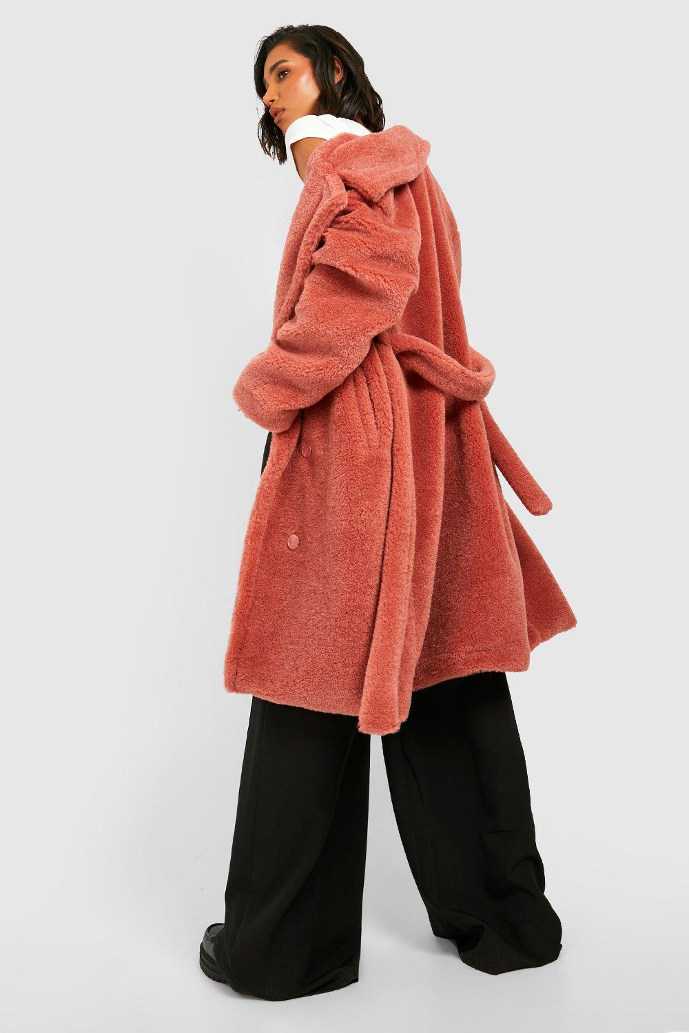 Peach 2025 teddy coat