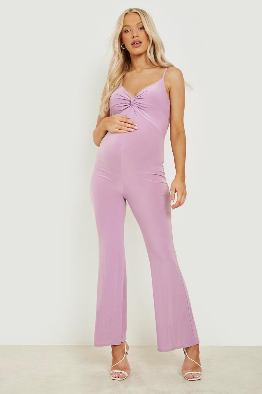 Lilac purple Mammakläder - Jumpsuit med vida ben