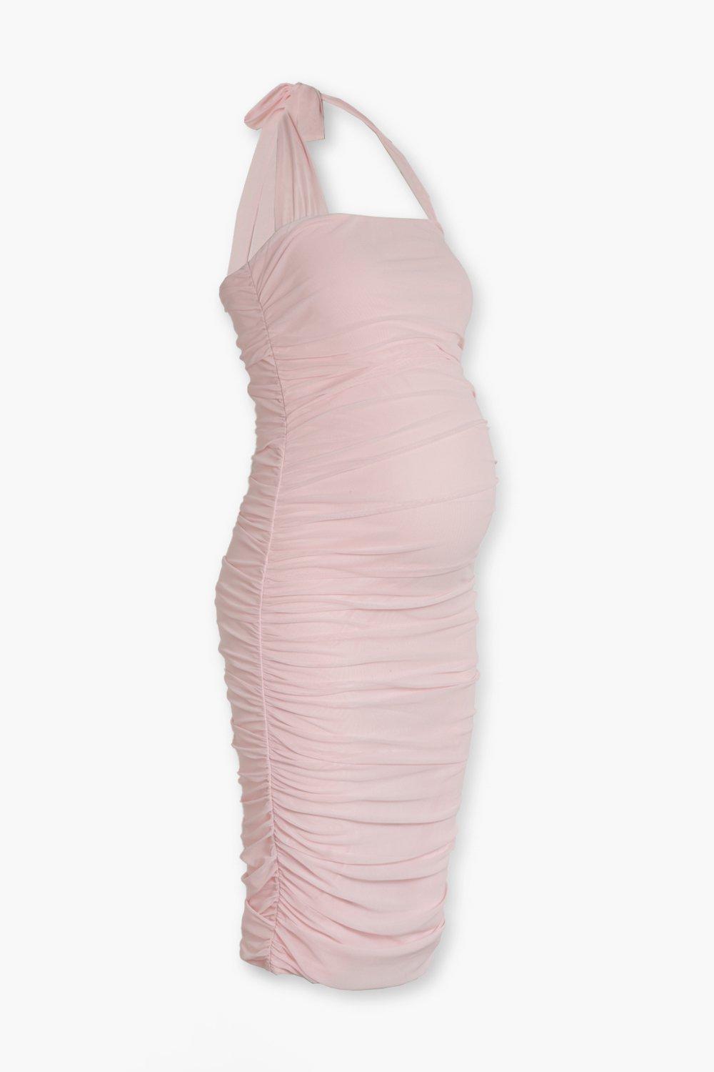 pink form fitting dresses