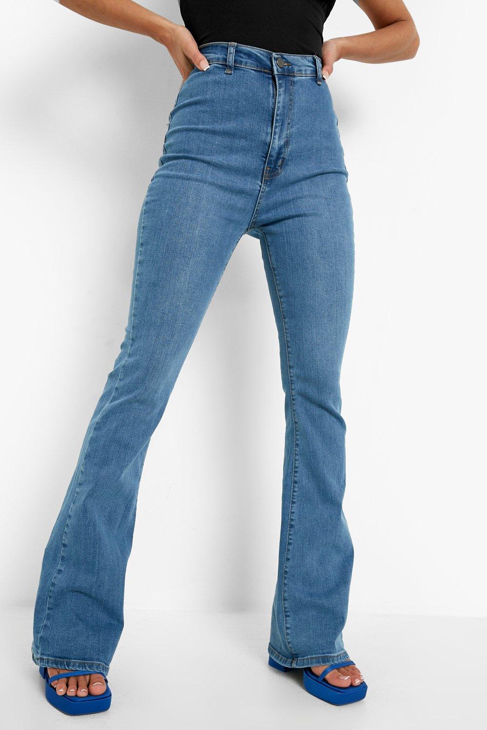 Petite Butt Shaper High Rise Skinny Flared Jeans