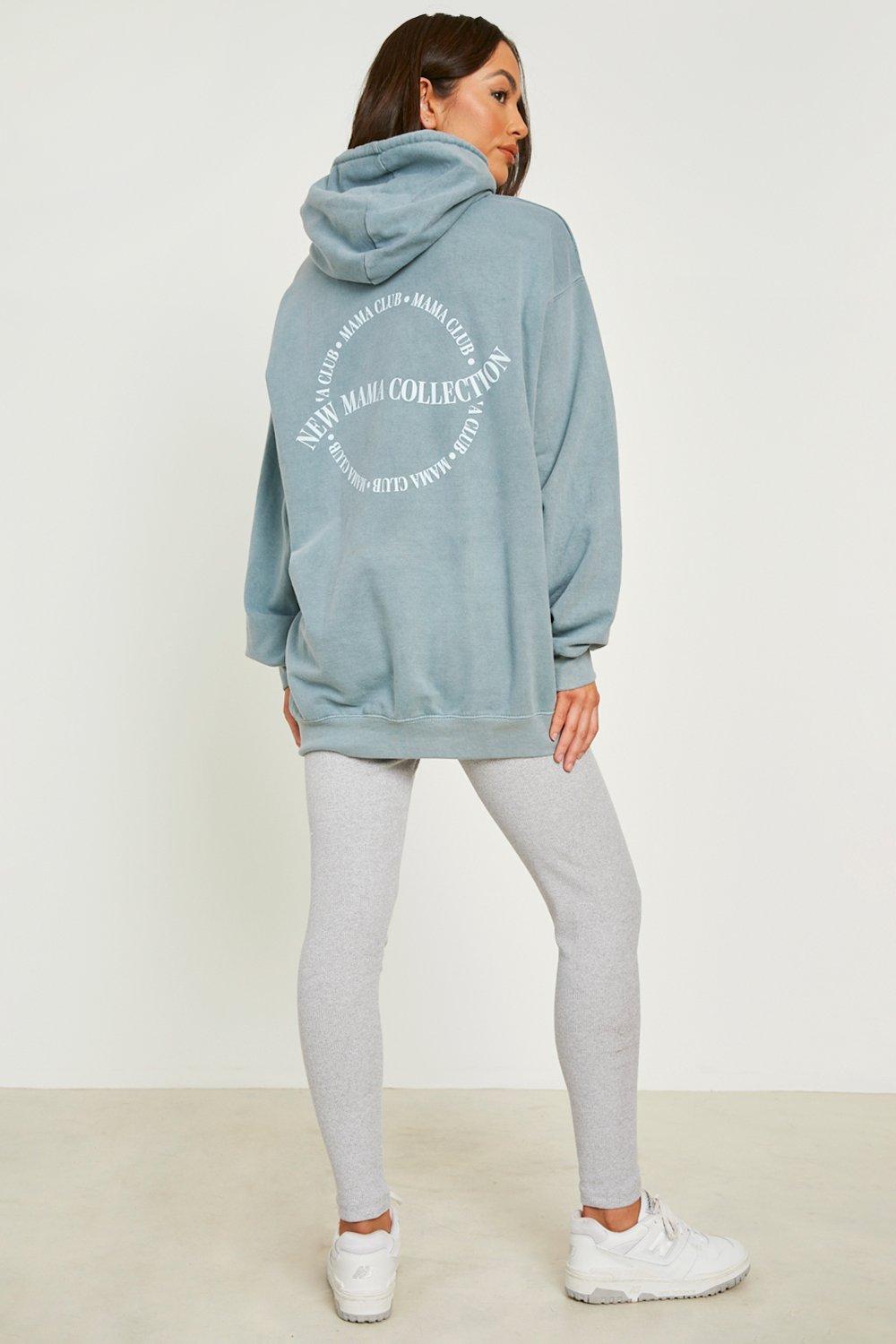 Maternity Overdyed Slogan Hoodie boohoo UK