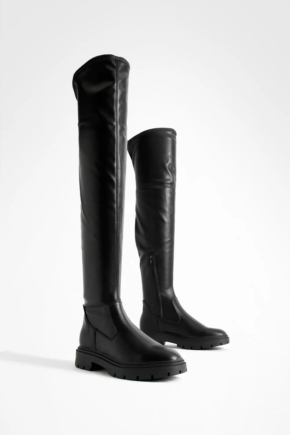 Chunky Flat Over The Knee Boots