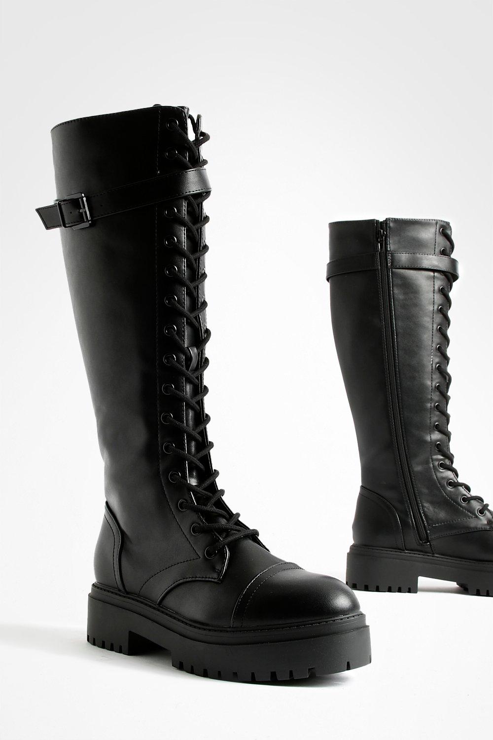 Combat boots store knee high