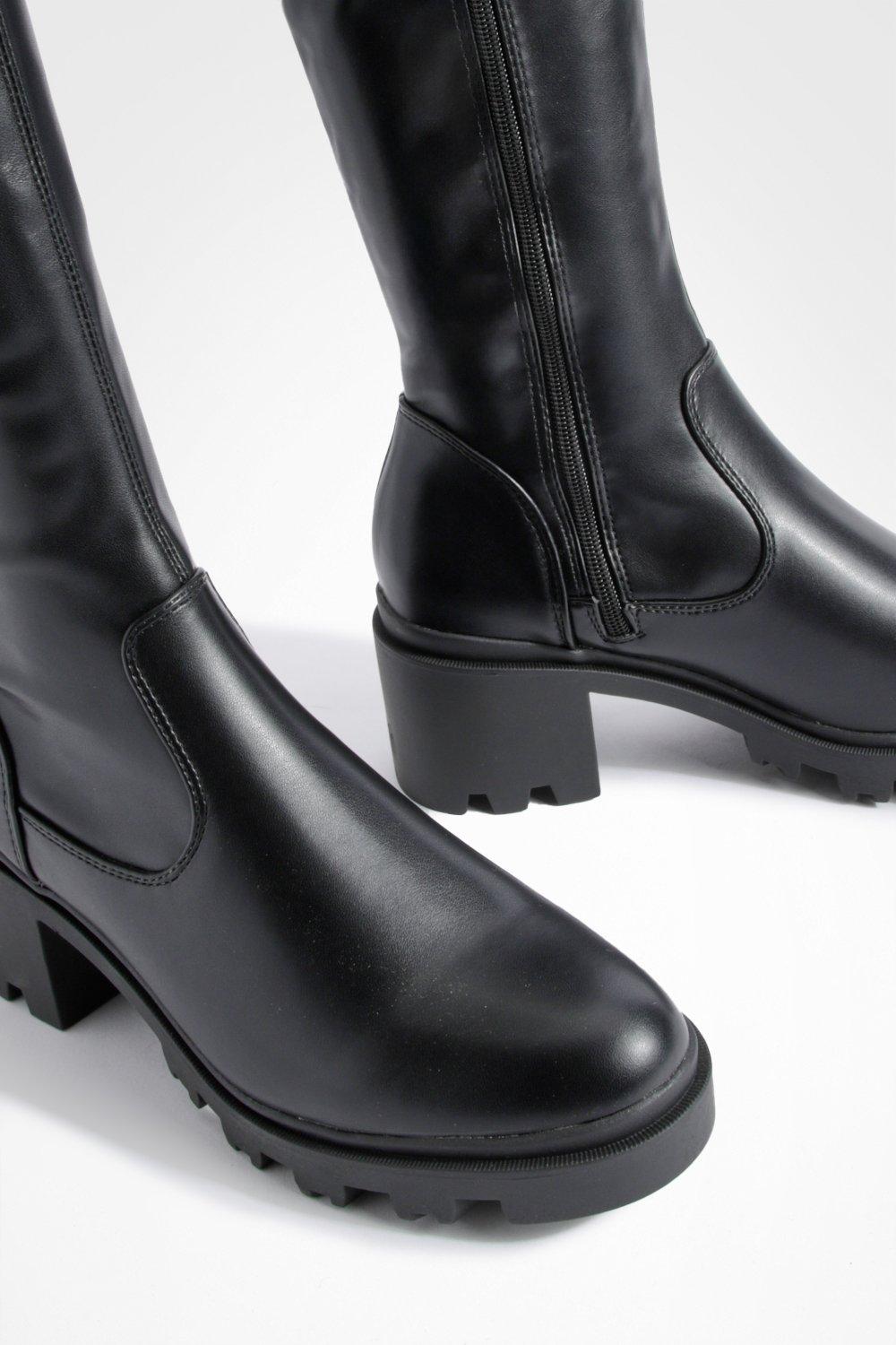 Boohoo heeled boots sale