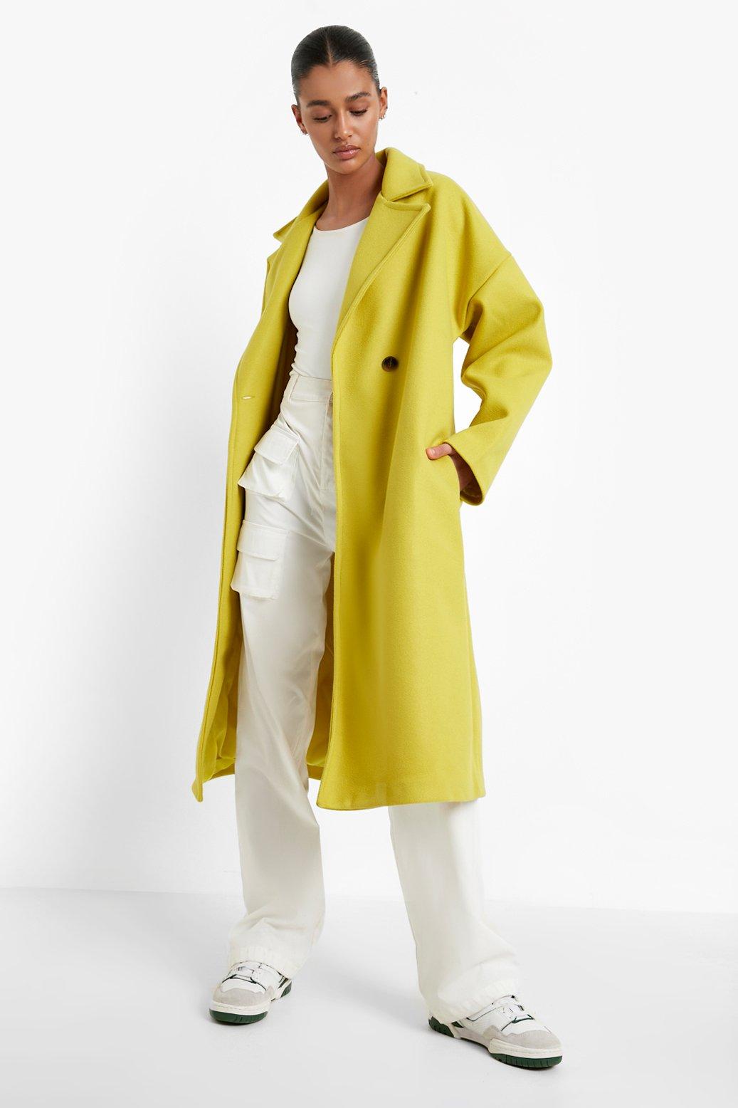 Boohoo yellow clearance coat