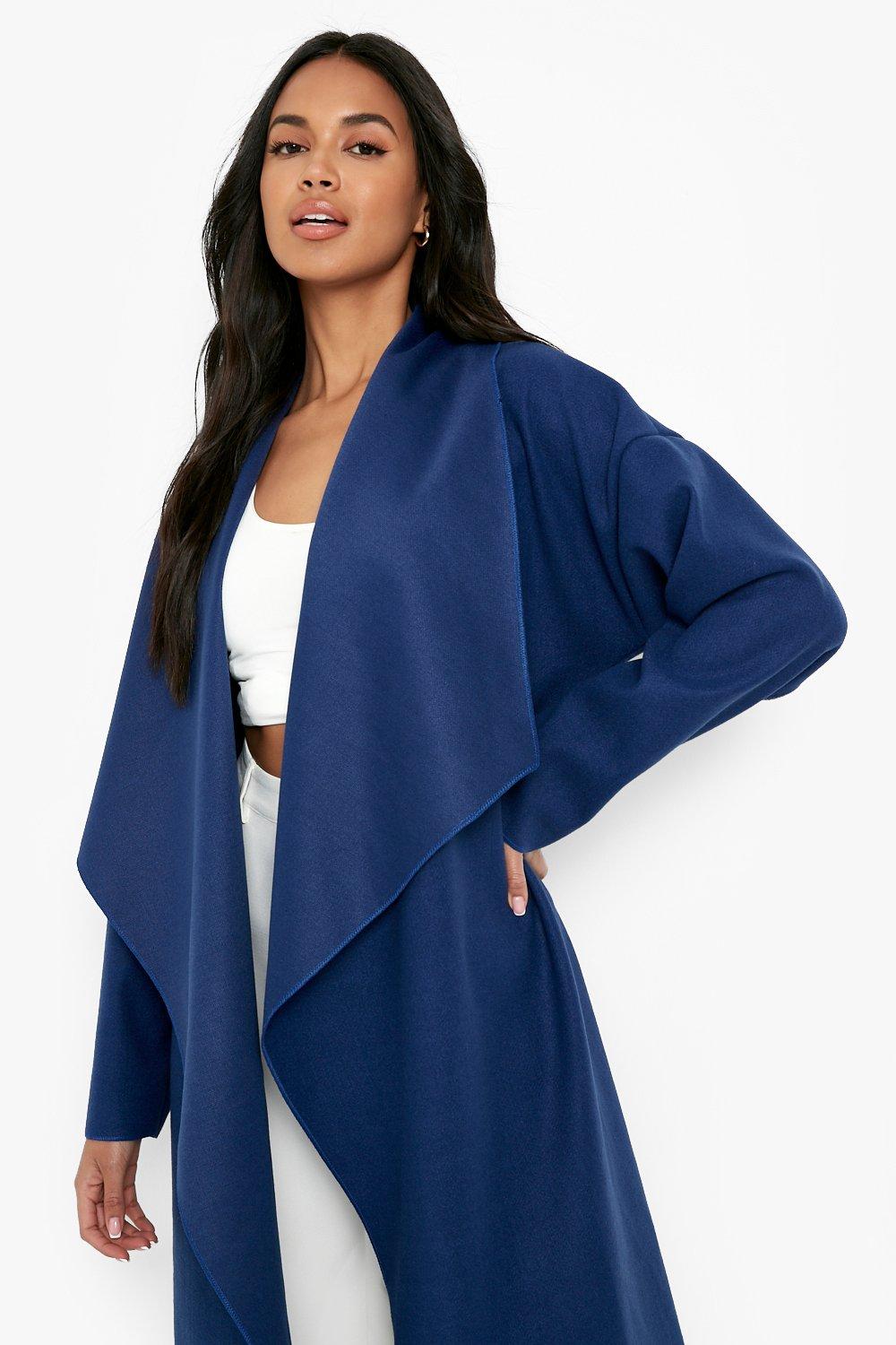 Navy waterfall 2025 duster coat