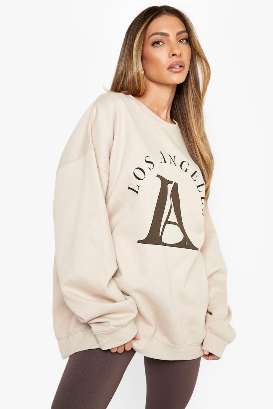 Sand beige Los Angeles Oversized Sweater image number 1