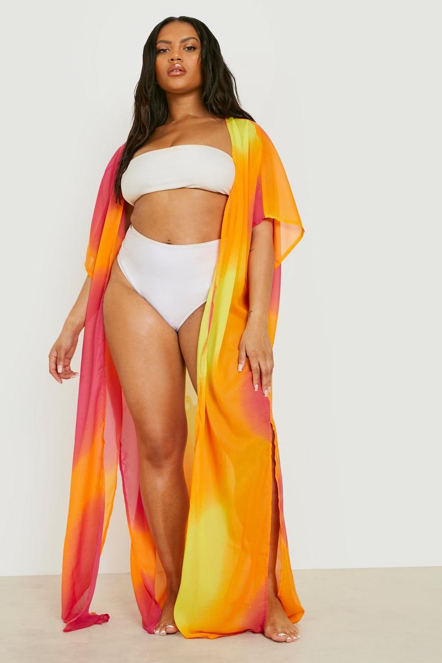 Multi Plus Ombre Beach Kimono image number 1