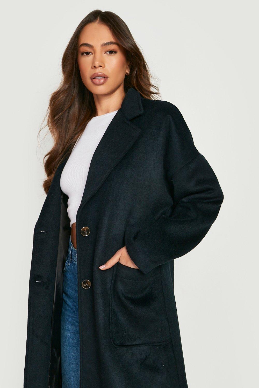 Black boyfriend coat hot sale womens