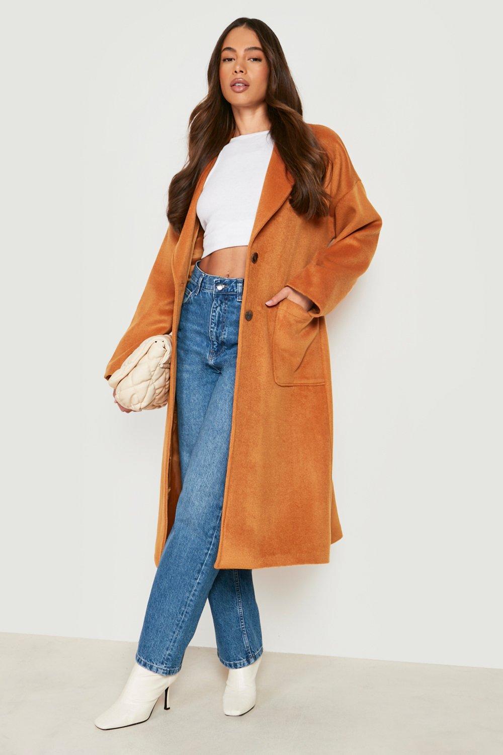 burnt orange trench coat