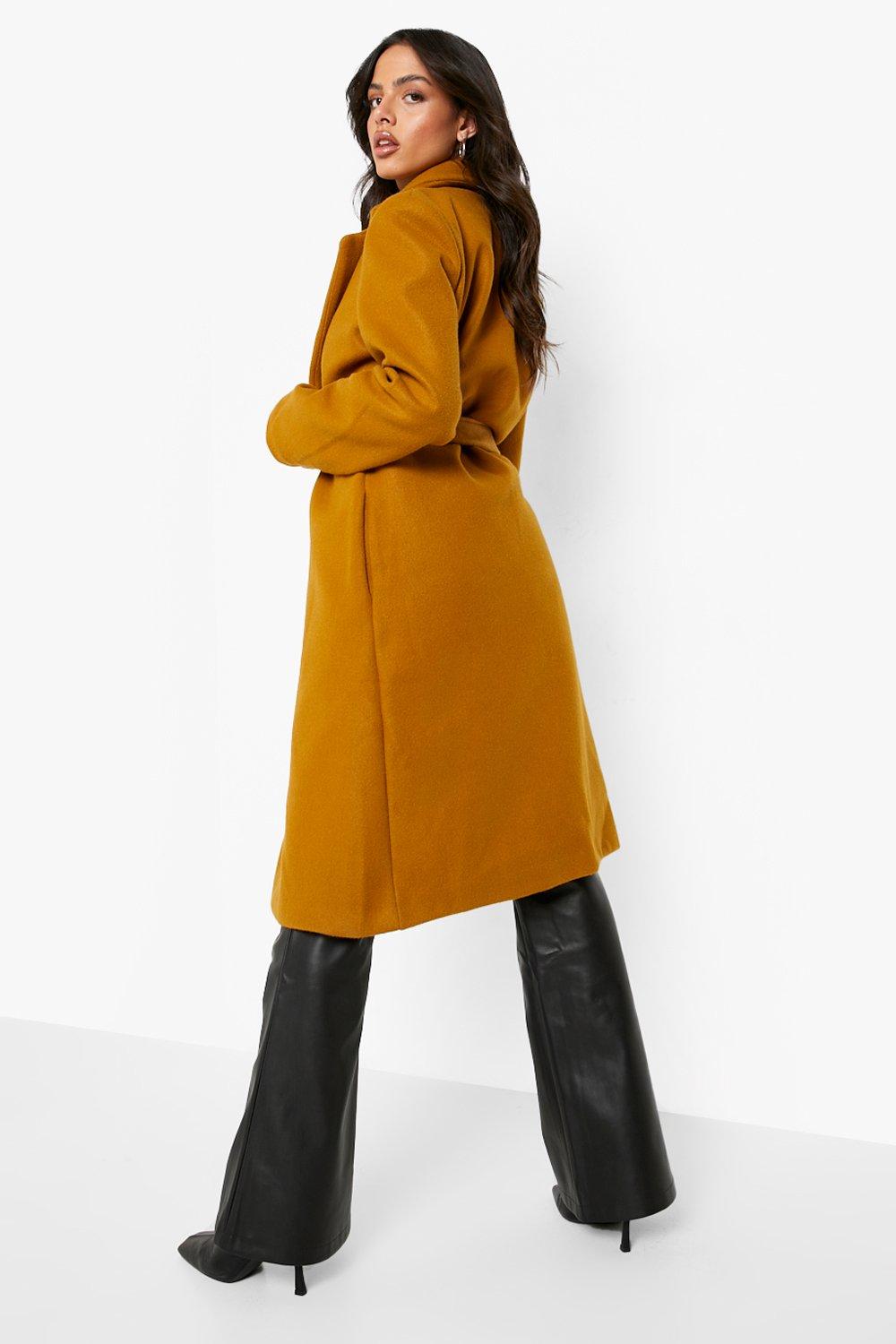 Boohoo mustard outlet coat