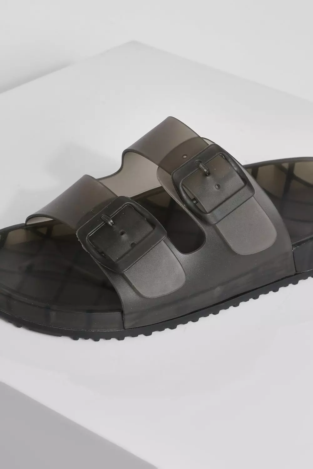 Jelly double buckle sandals new arrivals