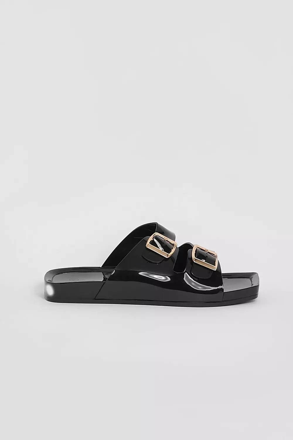 Double buckle hot sale jelly sandals