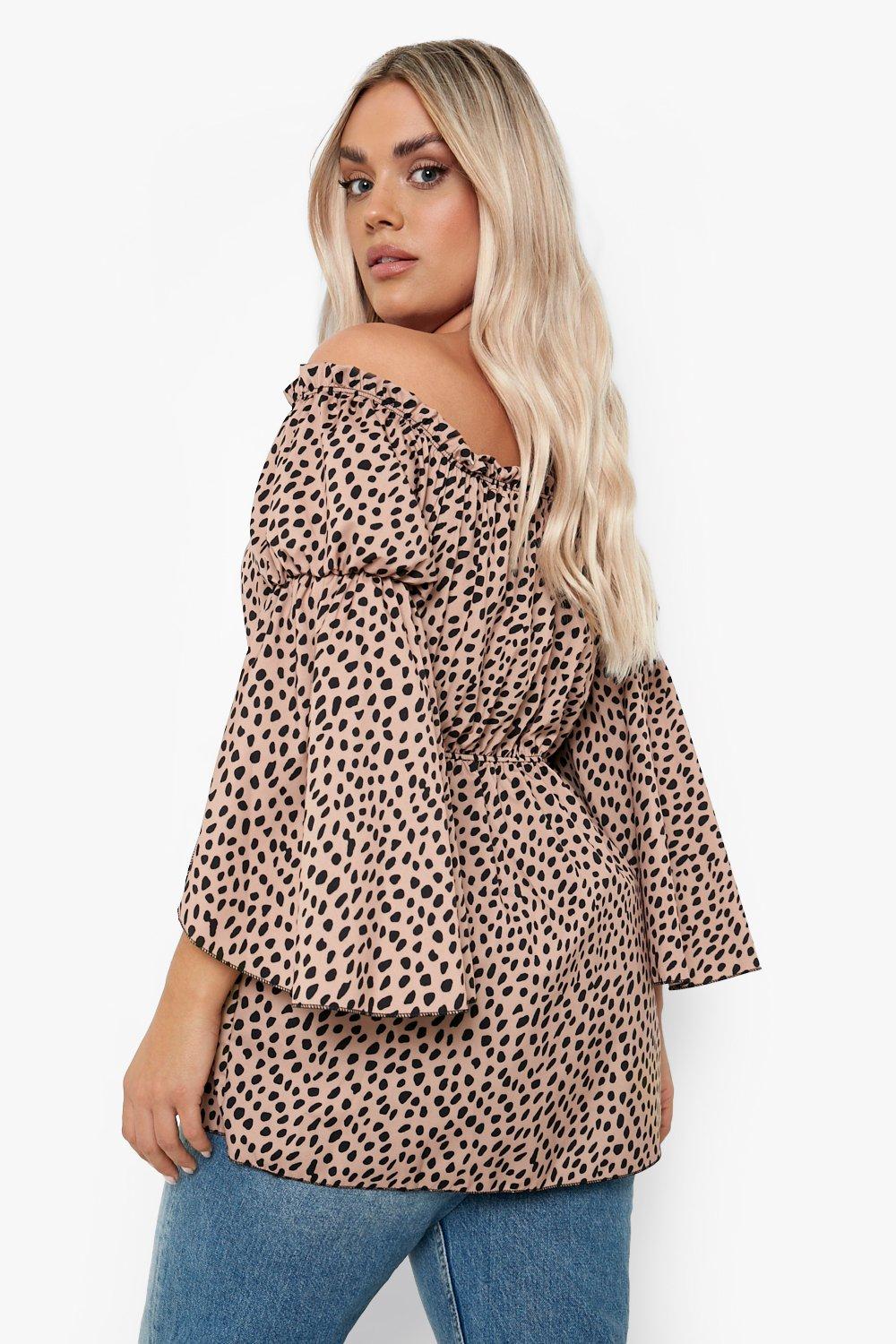 Leopard print best sale smock top