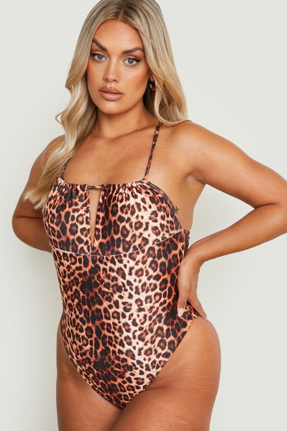 Boohoo leopard outlet swimsuit