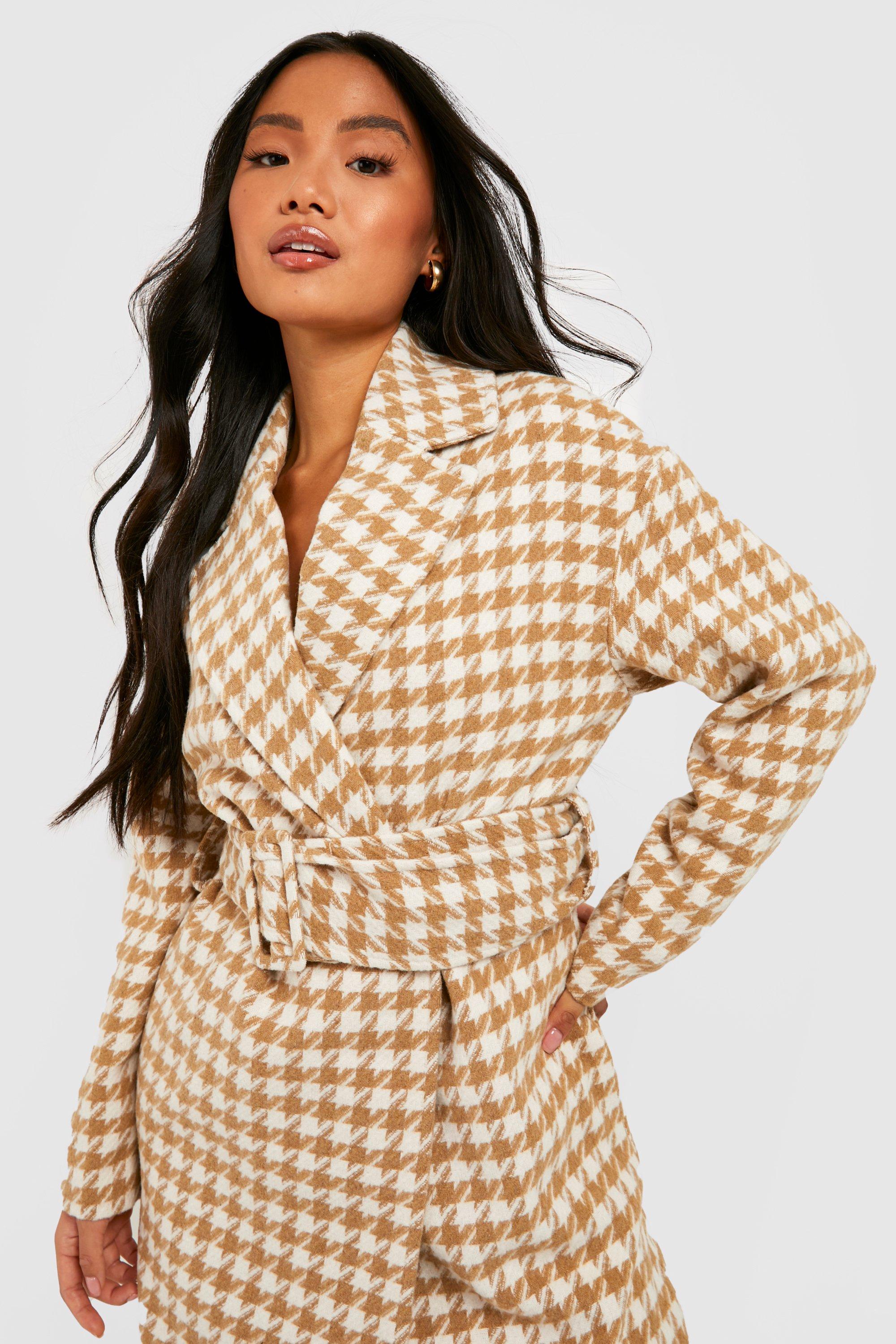 Boohoo belted wool hot sale look trench