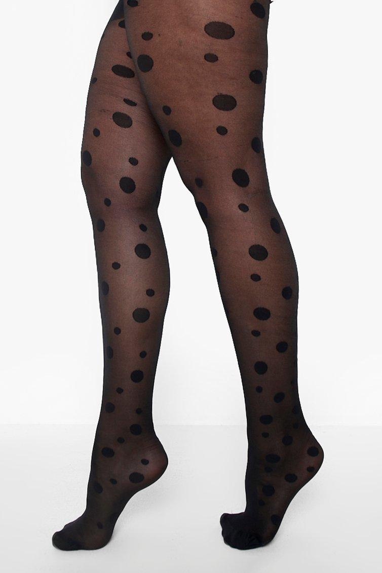 Grande taille Collants pois