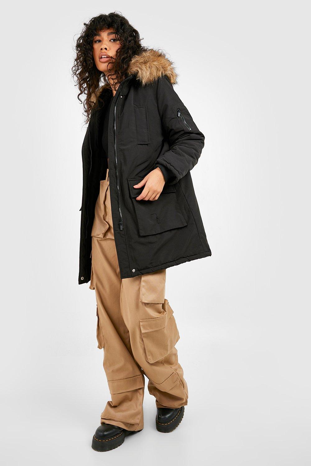 Boohoo on sale parka womens