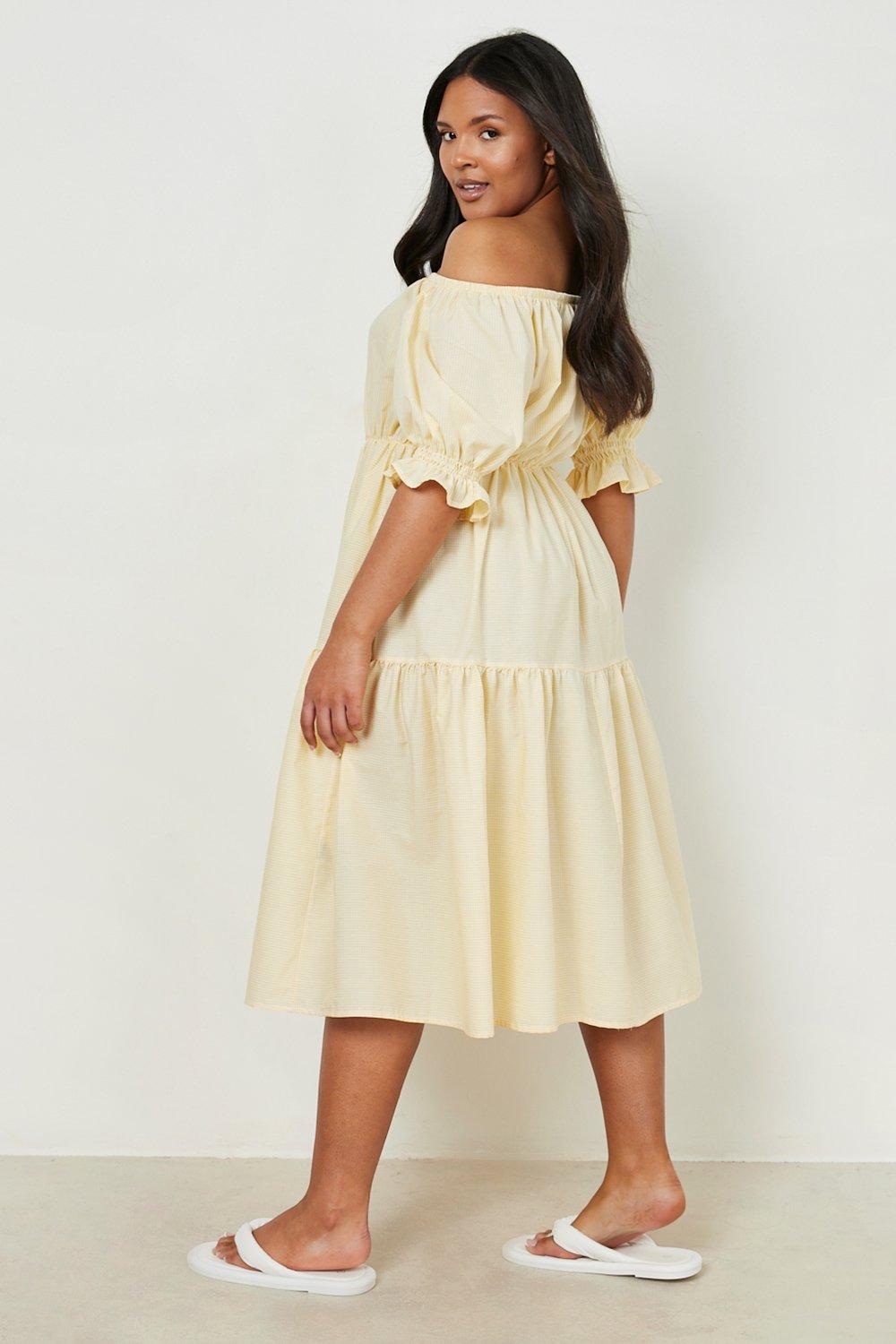 Cotton bardot outlet dress