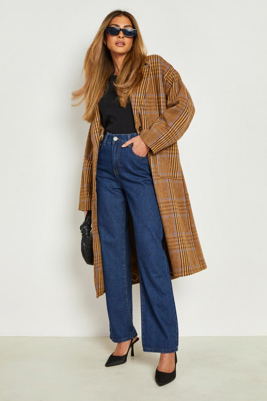 Brown Flannel Wool Look Coat image number 1